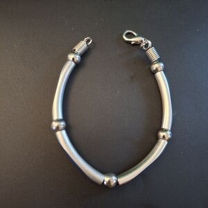 VINTAGE Y2K Unique Silver Tone and Blue Bracelet